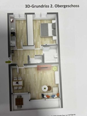 Kern sanierte!Geschmackvolle 2Raum-Wohnung mit gehobener Innenausstattung mit EBK in Pfullingen