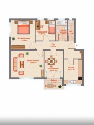 Helle und frisch renovierte 4-Zimmer Wohnung in 72461 Albstadt