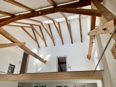 Loftartige 4-Zimmer-Maisonette mit Garten auf historischem Gutshof