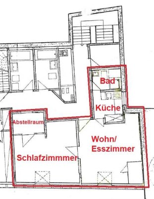 modernisierte 2-Zimmerwohnung Stadtkern zu vermieten