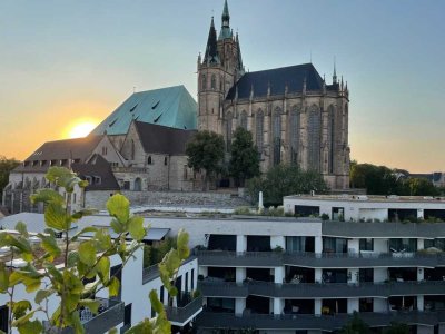 Luxus 3-Zimmer-Penthouse-Wohnung mit hochwertiger Innenausstattung, Südbalkon und Dachterrasse