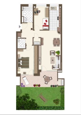 Schöne 3,5-Zimmer-Wohnung mit Terasse und Einbauküche in Sindelfingen