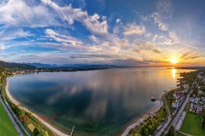 Der See als Nachbar - mit Sonnenuntergang zum Feierabend