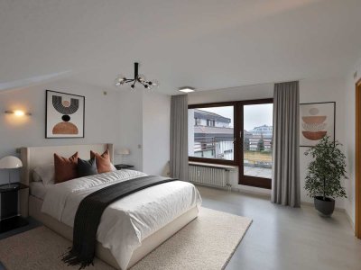 Außergewöhnliche Dachgeschosswohnung mit 3 Terrassen und Tiefgaragenstellplatz