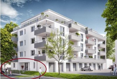 Neubau-Erstbezug KL Innenstadt-Ost - 3 Zimmer EG Wohnung mit EBK, Terrasse und KFZ Stellplatz