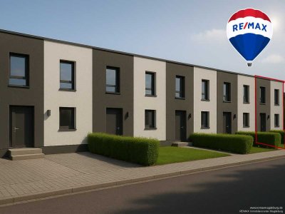 Modern wohnen, Energie sparen: Erstbezug im Reihenendhaus (KfW-40+)