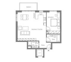Geschmackvolle, sanierte 2-Raum-Wohnung mit gehobener Innenausstattung mit Einbauküche in Achern