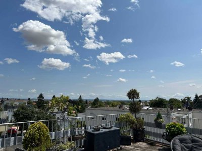 Rarität in Bad Nauheim: Exklusives Penthouse mit unverbaubarem Weitblick und 60 m² Dachterrasse