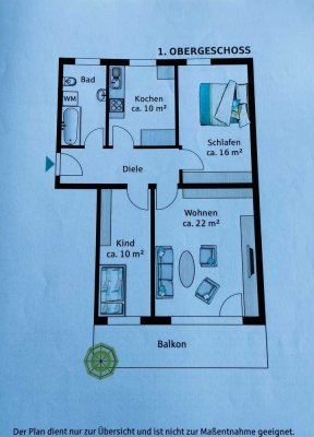 3-Zimmer-Wohnung mit Balkon in Markt Indersdorf