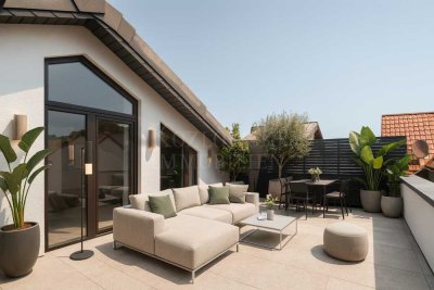 Potential mit Burgblick - Besondere Galerie-Maisonette mit Dachterrasse und Garage!