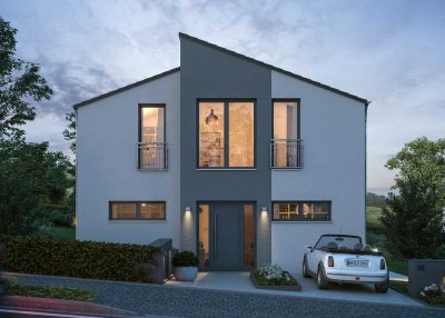 Schräges Dach, geradeaus ins Traumhaus