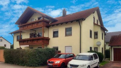 Gepflegte und moderne 3-Zimmer-Wohnung mit Balkon, Garage und Gemeinschaftsgarten in Hofstetten