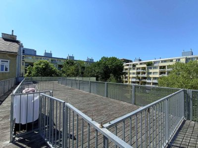 Sonnendeck-Terrasse im Innenhof, traumhafte 2-Zimmer Neubauwohnung