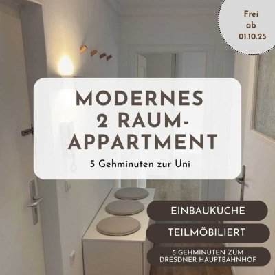 Teilmöblierte Wohnung nahe TU Dresden und Hauptbahnhof DD - frei ab 01.10.25
