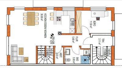 Stilvolle Neubau 4-Zimmer-Wohnung mit gehobener Innenausstattung in Langerringen