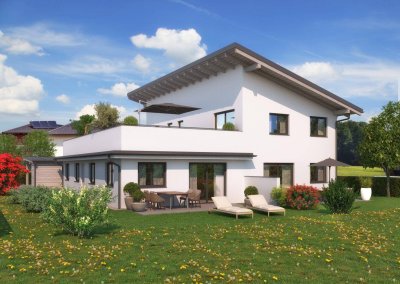 FernBlick 3: 4-Zimmer-Gartenwohnung mit Südterrasse in Perwang am Grabensee!