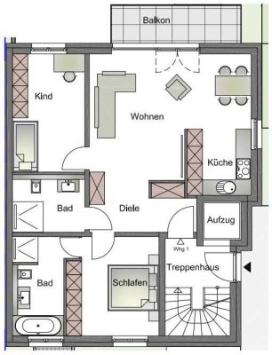 3-Zimmer-Wohnung Neubau