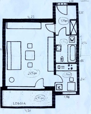 Geschmackvolle 1-Zimmer-Wohnung mit geh. Innenausstattung und Balkon