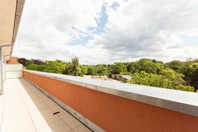 Große Terrasse mit Blick ins Grüne | Offene Küche | Ankleide | 2 Bäder | Parkett | Aufzug