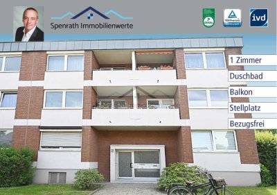 Gepflegte 1-Zimmer-Wohnung mit Balkon, Stellplatz Bezugsfrei