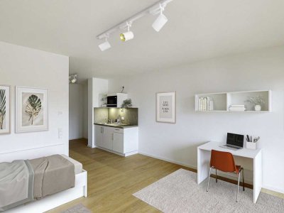 Möbliertes 1-Zimmer-Apartment mit Einbauküche und Balkon