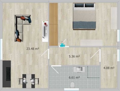 2-Zimmer-Wohnung in Leutenbach
