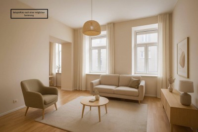 ++NEU++ Für Bastler: 2-Zimmer Altbau-Wohnung (sanierungsbedürftig) - gut adaptierbarer Grundriss