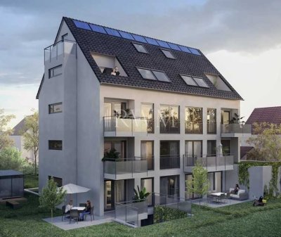 ENERGIEEFFIZIENTER NEUBAU - FEUERBACH
Zentral gelegene 3-Zimmer-Wohnung mit Terrasse & Garage