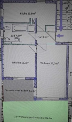 Helle 2-Zimmer Wohnung mit Balkon in Neukirchen/Erzgebirge