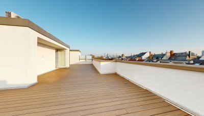 Moderne, großzügige Penthousewohnung mit Panorama-Dachterrasse