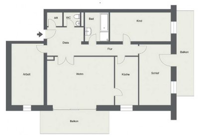 4-Zimmer-Wohnung mit Balkon in Truchtlaching / Seeon-Seebruck