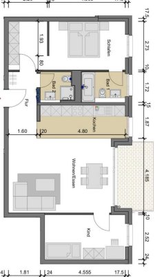 Neuwertige Wohnung mit drei Zimmern sowie Balkon und EBK in Neu-Isenburg