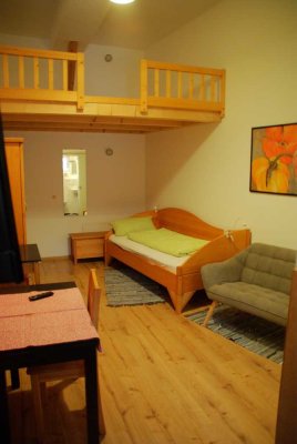 Für Wochenendheimfahrer, Stilvolle, modernisierte 1-Zi-Wohnung voll möbliert, ohne Kochgelegenheit