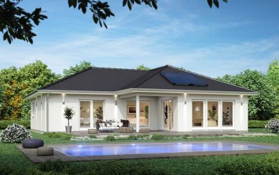 KFW 40 mit QNG Scanhaus Bungalow mit Grundstückshinweis in Mohrkirch