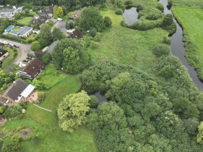 Idylle pur – Einfamilienhaus mit großem Traumgrundstück direkt an der Bramau