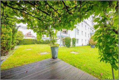 Genial! Schicke 3-Zimmer-Stadtwohnung im EG mit großem Garten, Tiefgarage, Aufzug