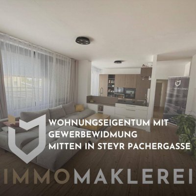 WOHNUNGSEIGENTUM MIT GEWERBEWIDMUNG MITTEN IN STEYR - PACHERGASSE