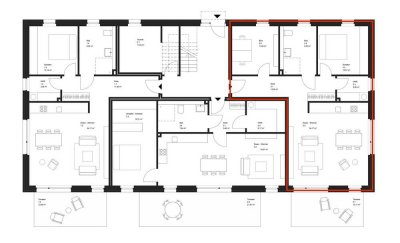 Schöne 3-Zimmer-Wohnung mit Terasse in KFW 40 Haus in Lotte