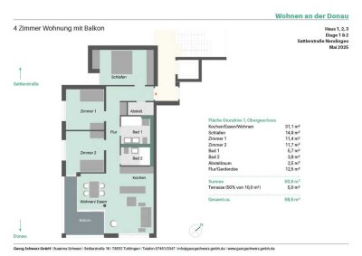 4 Zimmer Wohnung mit Balkon