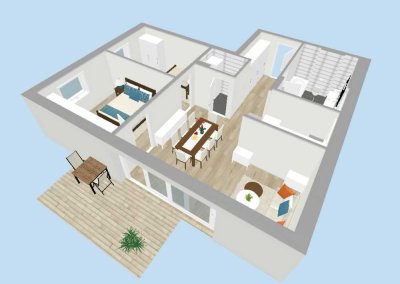 NEUBAU - ERSTBEZUG * ZENTRAL & RUHIG * 3 Zi.-Whg * 72QM inkl. EBK, große Terrasse, Keller uvm.