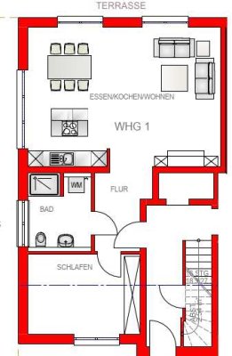 Schöne 2-Zimmer-Erdgeschosswohnung mit gehobener Innenausstattung in Wörth am Main