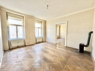 Geräumige 3-Zimmer Altbauwohnung mit Balkon in der Leonhardstraße (Sanierungsbedürftig)