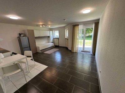 Bezugsfertige 1-Zimmer-Wohnung mit Terrasse und Tiefgaragenstellplatz in Bad Schussenried