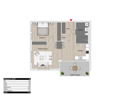 2-Zimmer Wohnung mit Balkon und Aufzug im betreuten Wohnen