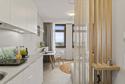 * ALL-INCLUSIVE-LIVING * im HANS-Y - Pauschalmiete (inkl. Strom, Heizung, Internet, Pool, Gym, Spa &amp; vieles mehr) + flexible Laufzeiten!