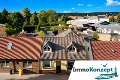 Doppelhaushälfte in zentraler Lage von Wolgast! Ca. 100m², 5 Zi. & 627m² pflegeleichtes Grundstück