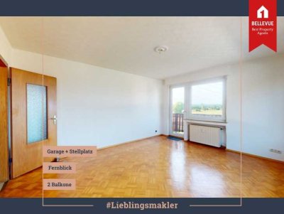 Charmante 3-Zimmer-Wohnung mit Doppelbalkon, Weitblick &  Ruhige Lage im Grünen