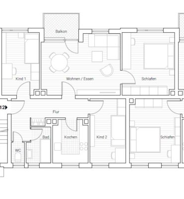 Erstbezug nach Sanierung: freundliche 4-Zimmer-Wohnung mit Einbauküche und Balkon in Herzogenaurach