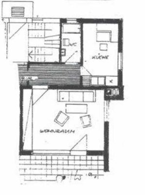 Ruhige Einzimmerwohnung mit Terrasse in Tutzing