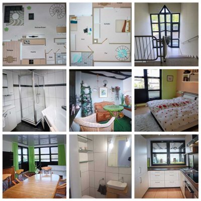 Exklusive 3-Raum-Maisonette-Wohnung mit gehobener Innenausstattung mit Balkon und EBK in Haßloch
